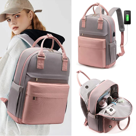 Stylish & Spacious Girls Laptop Backpack – Perfect for Travel & Everyday Use!